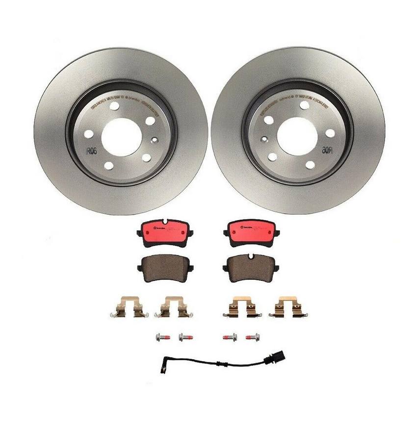 Audi Brembo Brake Kit - Pads and Rotors Rear (300mm) (Ceramic) 8K0615601M - Brembo 1524583KIT